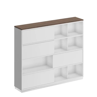 Шкаф-купе дуб гладстоун / белый премиум / белый премиум City/Bravo/, размер: 2000x400x1678