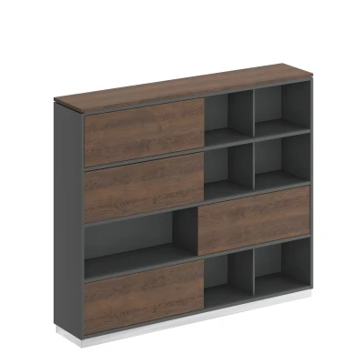 Шкаф-купе дуб гладстоун / антрацит премиум / дуб гладстоун City/Bravo/, размер: 2000x400x1678