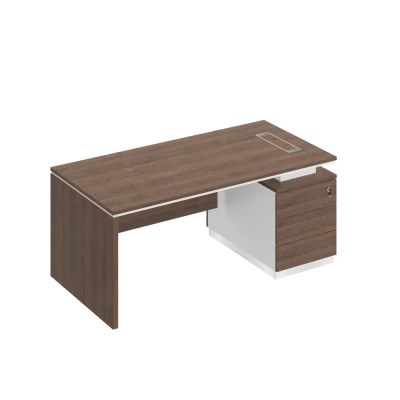 Стол руководителя ДСП опора на опорной тумбе дуб гладстоун / белый премиум / дуб гладстоун City, размер: 1800x900x750