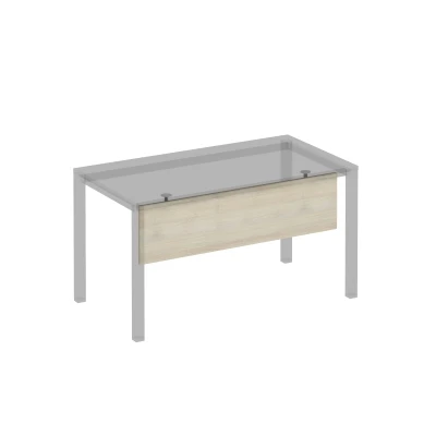 Экран стола защитный (ДСП) с кронштейнами для стола 140 на сером металлокаркасе МП2, КФ дуб шамони Комфорт КФ, размер: 1400x32x18