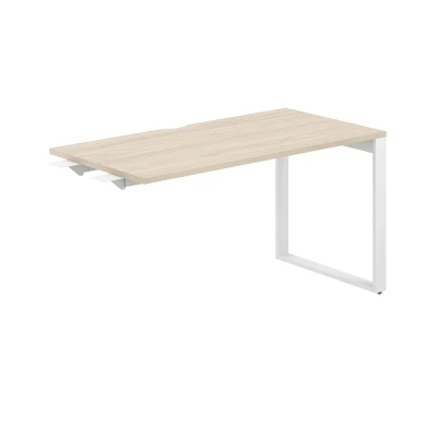 Стол комбо 1600х600х750 / AG.113.AR.V.72.WH / профиль О-образный: 70х20 белый; столешница с вырезом: акация равелло