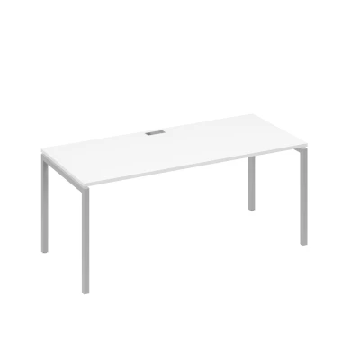 Стол письменный на металлокаркасе DUE белый премиум / металлокаркас серый A4, размер: 1800x800x750