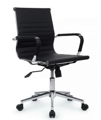 Кресло для персонала Riva Hugo RCH 6002-2SE черная экокожа