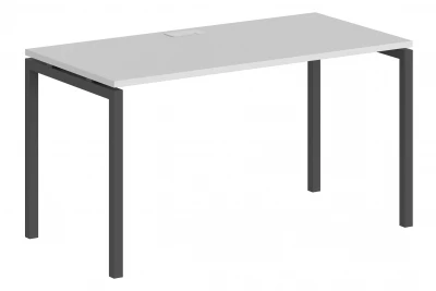 Стол 1600х800х750 / профиль: 40х40 антрацит, столешница белая