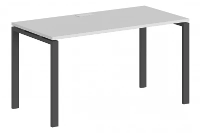 Стол 1600х600х750 / профиль: 60х30 антрацит, столешница белая