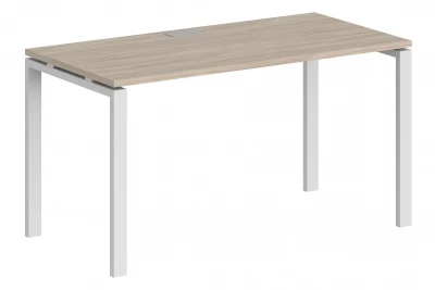 Стол 1600х600х750 / профиль: 60х30 белый, столешница дуб светлый