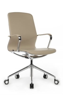 Кресло для персонала Riva Design Bond FK007-B11-P светло-бежевая экокожа